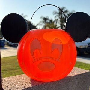 Disney Mickey Mouse Orange Halloween Bucket